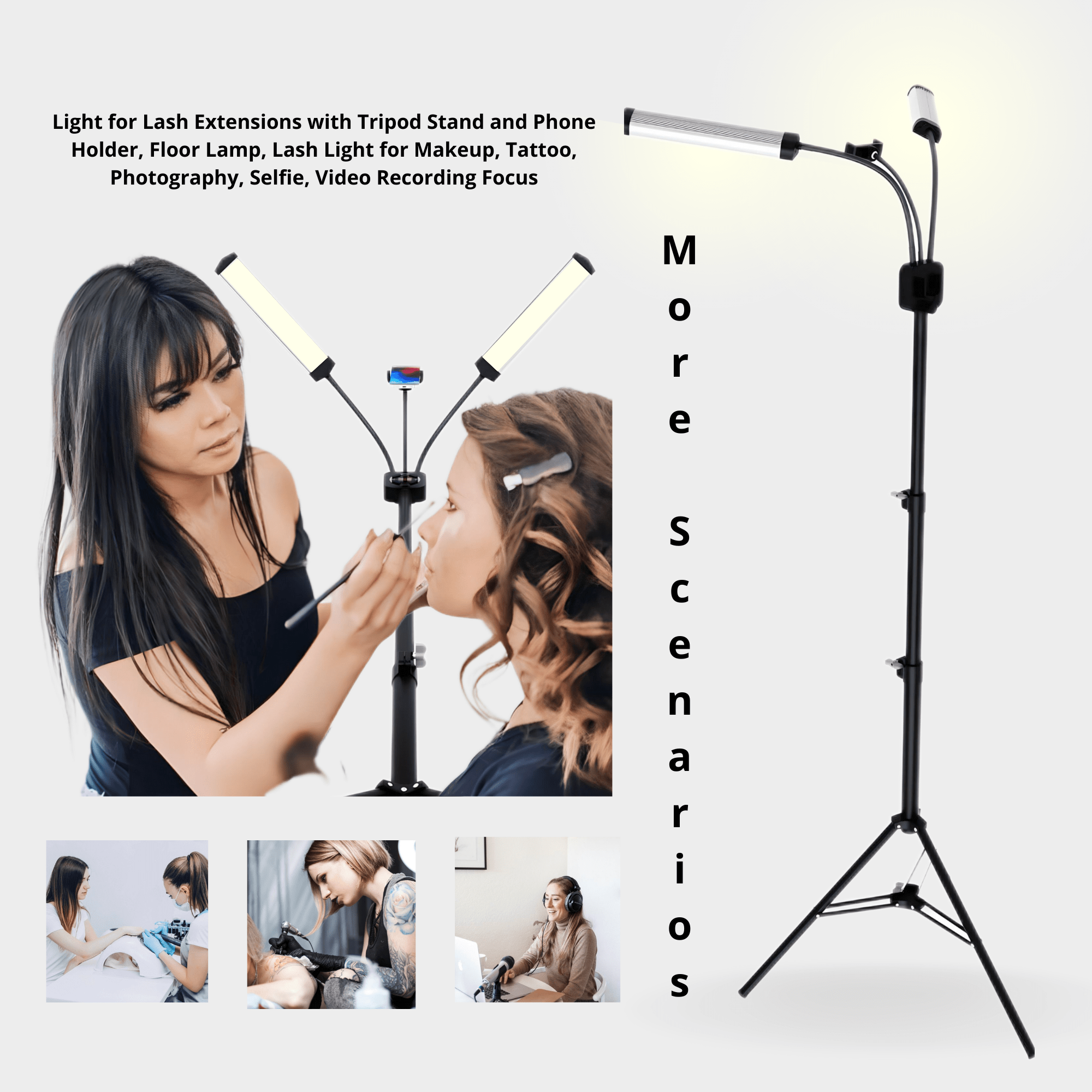 Toyshi Flex Light Pro - Portable Dual LED Lamp with Tripod