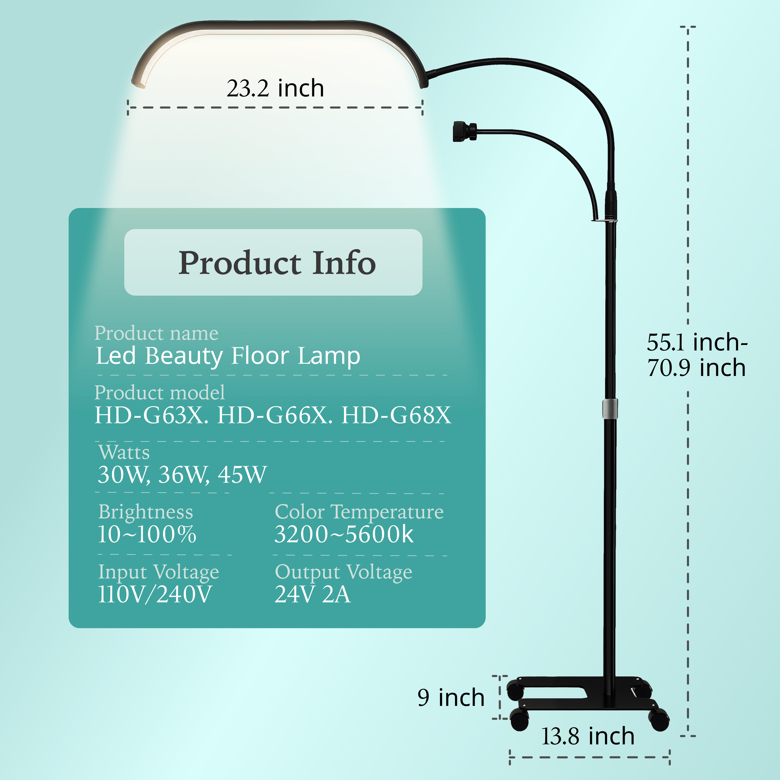 Toyshi LED Floor Light 23inch
